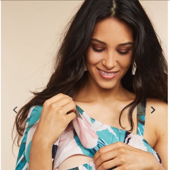 NWT MOTHERHOOD Tropical Nursing Dress - Picture 2 of 5